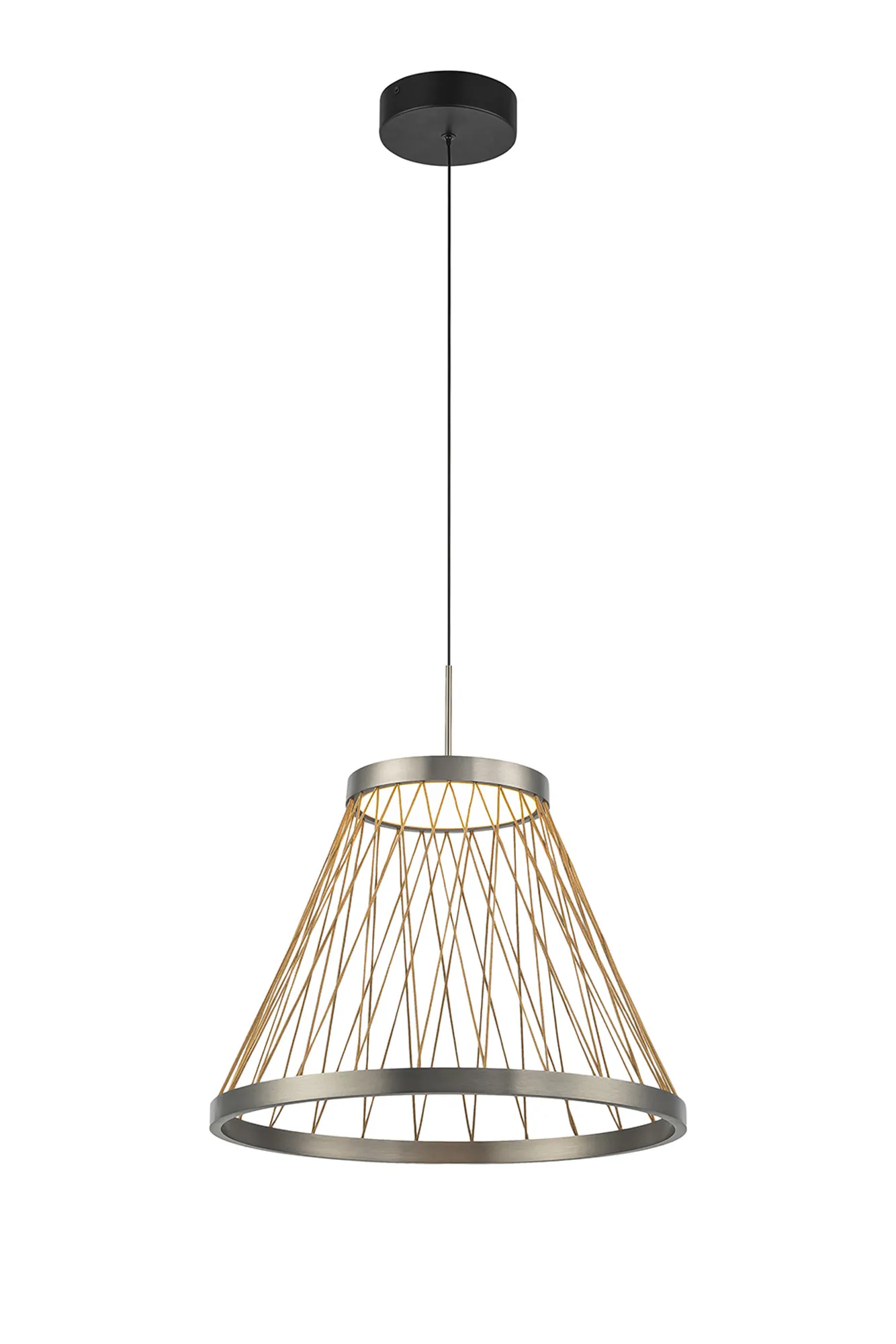 M8980  Spider 40cm Pendant 20W LED 3000K Matt Brushed Grey/Brown